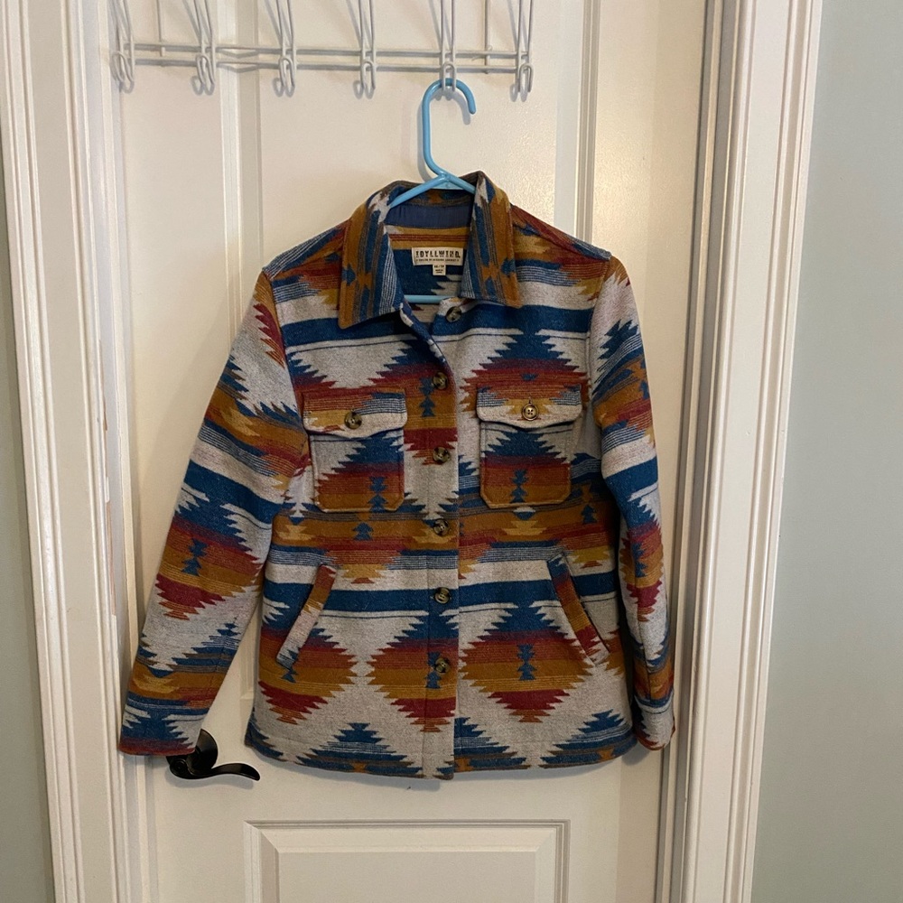Idyllwind Multicolor Aztec Wool Blend Shacket/Jacket